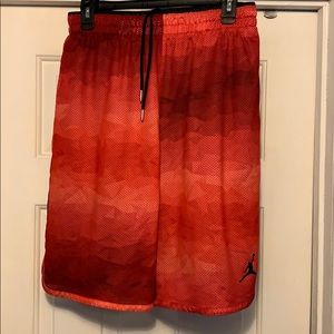 Jordan athlete shorts multicolored red Sz M DriFit
